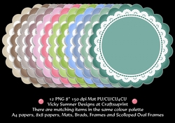Natural Scolloped Circle With Lace Mat/Topper