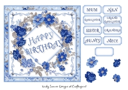 Floral Wreath Happy Birthday