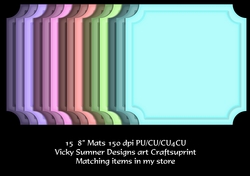 Calm Cut Out Corner Mats set of 15 Shades