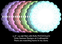Calm 8 Mat and Doily set of 15 Shades