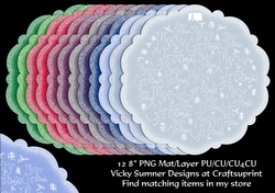 Frosted Edge Bauble Style Mat