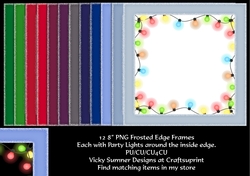 Frosted Edge 8x8 Frame with Party Lights