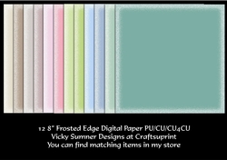 Natural Frosted Edge 8x8 Digital Paper