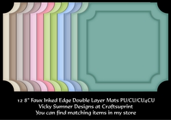 Natural Cut Out Corner Double Layer Mat