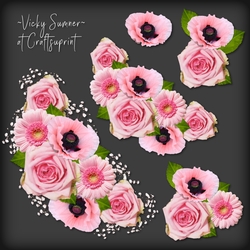 Pink Multi Floral Vignette