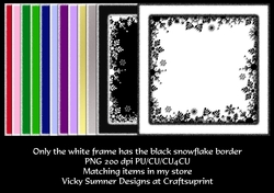 Christmas Frosted Edge Frame with Snowflake Border