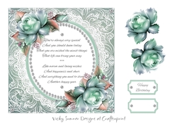 Birthday Verse Floral Green