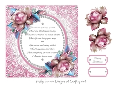 Birthday Verse Floral Pink