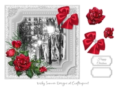 Winter Scene Red Floral 3