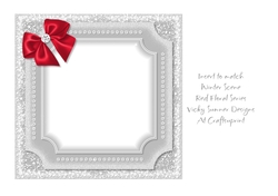 Winter Scene Red Floral Insert