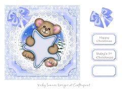 Babys First Christmas Blue