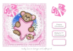 Babys First Christmas Pink