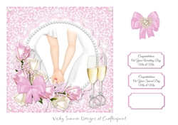 Mrs and Mrs Wedding Pink with Pink Flowers
