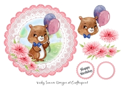 Bear Scolloped Topper