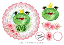 Frog Scolloped Topper