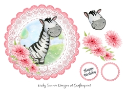 Giraffe Scolloped Topper