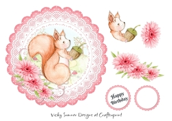 Squirrel Scolloped Topper