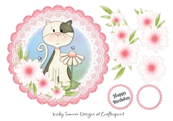 Cute Cat Scolloped Topper 2