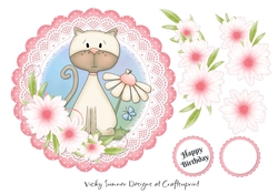 Cute Cat Scolloped Topper 4