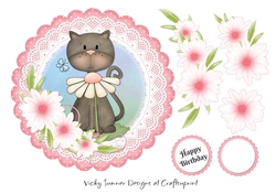 Cute Cat Scolloped Topper 5