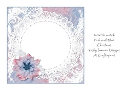 Pink and Blue Christmas 7x7 Insert