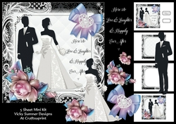 Black and White with a Touch of Pink Wedding Day Mini Kit