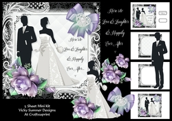 Black and White with a Touch of Lilac Wedding Day Mini Kit