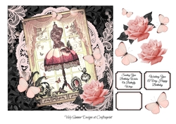 Pink and Black Butterfly Wishes 2