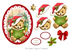 Vintage Christmas Teddy Topper 1