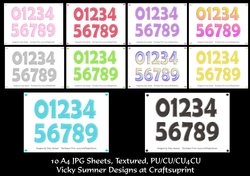 Numbers Set of 10 Colours