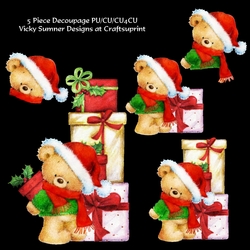 Teddy Present Pile Decoupage 2