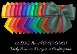 Bow in Autumn Fall Colours set of 12