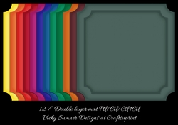 Double Layer Mat in Autumn Fall Colours set of 12