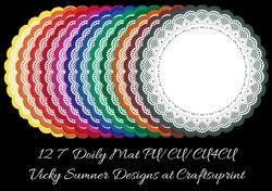 Double Layer Mat Doily in Autumn Fall Colours set of 12