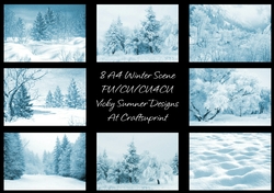 Blue Winter Scene