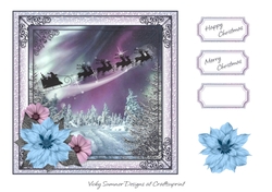 Santa and Sleigh Aurora Borealis 1