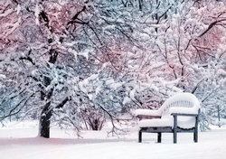 Pink and Blue Winter Scene 9