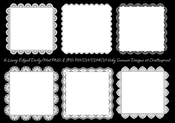 Lacey Edged Mat Square 2 PNG and JPG