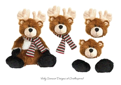 Reindeer Teddy Decoupage