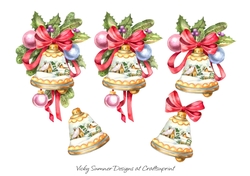 Bell christmas Scene Clipart