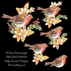 Little Robin Red Breast Decoupage 3
