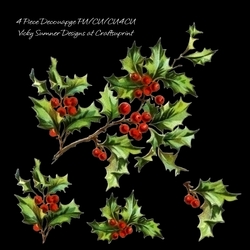 Holly Decoupage