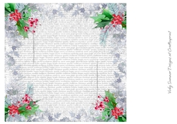 Christmas Script and Holly Border