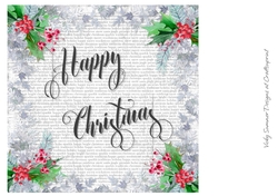 Happy Christmas and Holly Border