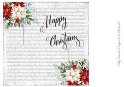 Happy Christmas and Poinsettias