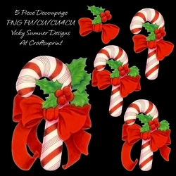 Candy Cane Decoupage