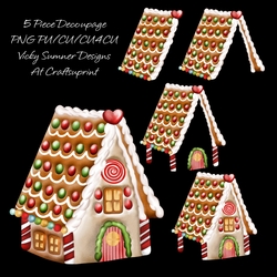Gingerbread House Decoupage