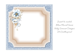 Blue Floral Insert