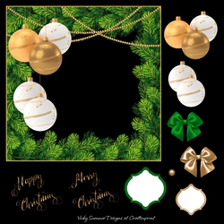 White and Gold Bauble Mini Kit