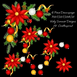Poinsettia Corner Decoupage